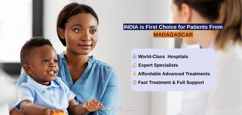 Patient from Madagascar receiving advanced treatment in India hospital
